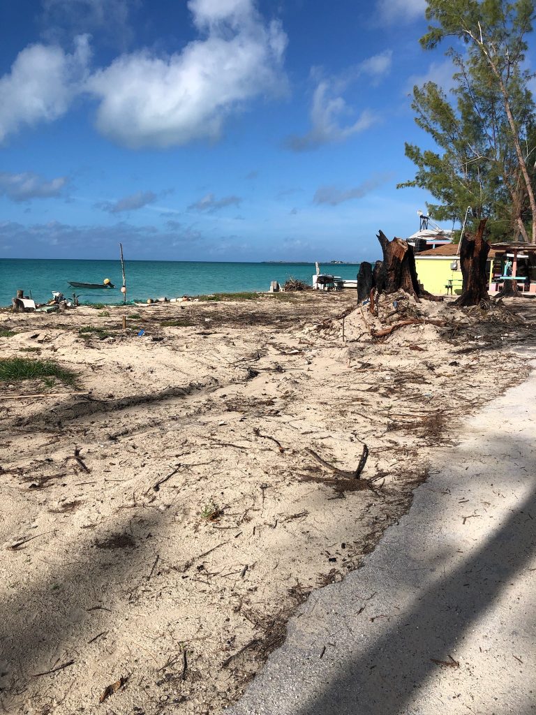 Burnt Fish Fry Shacks at New Bight