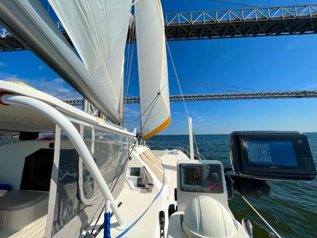 Sailing under the Bay Bridge