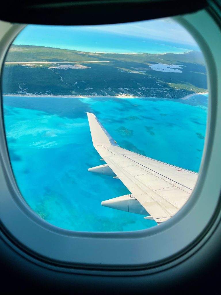 That Blue, flying out of the Bahamas never gets old.