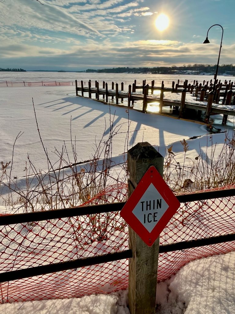 Frozen Wayzata Bay Minnesota