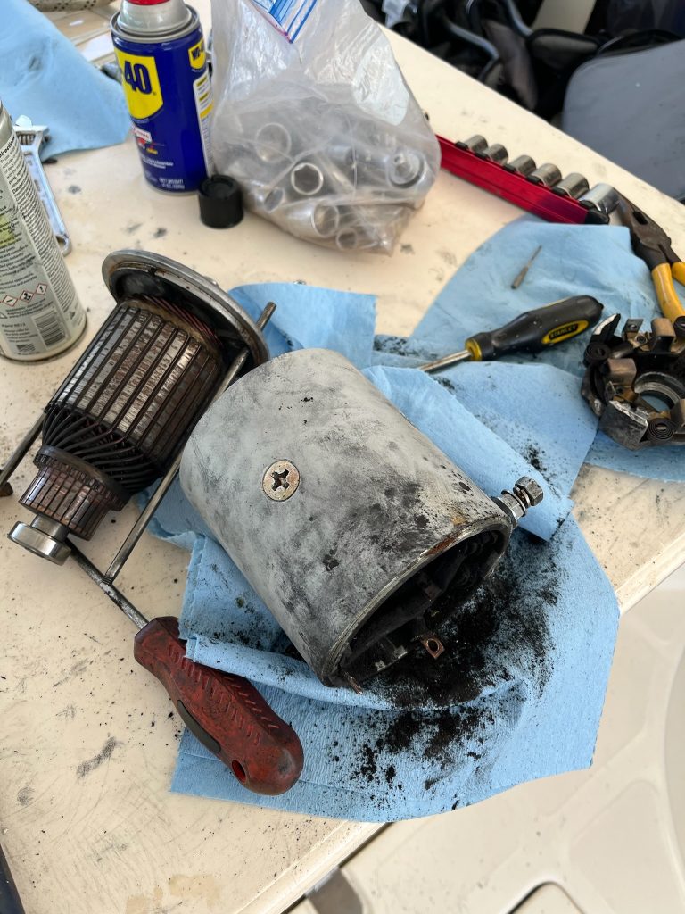 Cleaning Windless Motor and repairing brushes