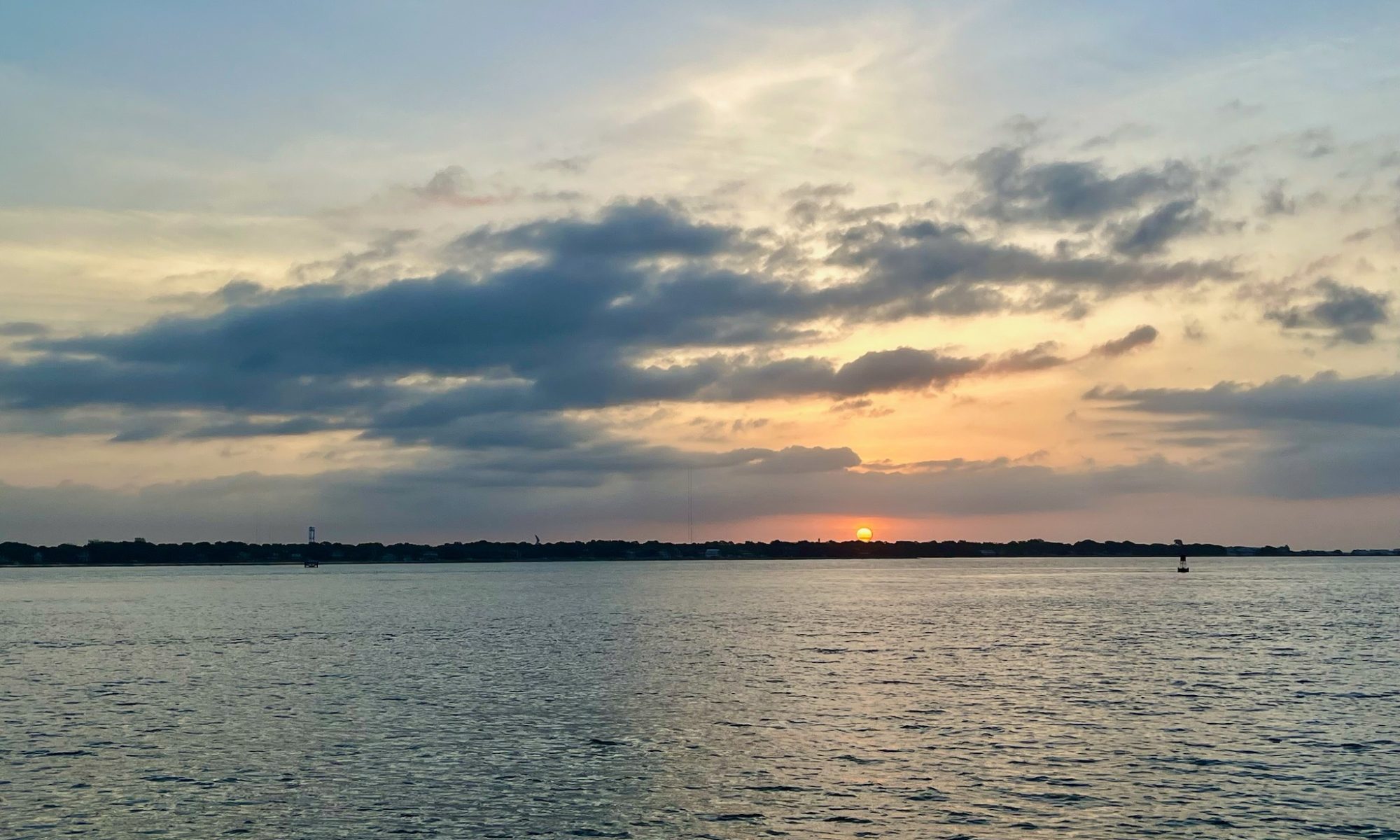Dawn leaving Charleston Harbor