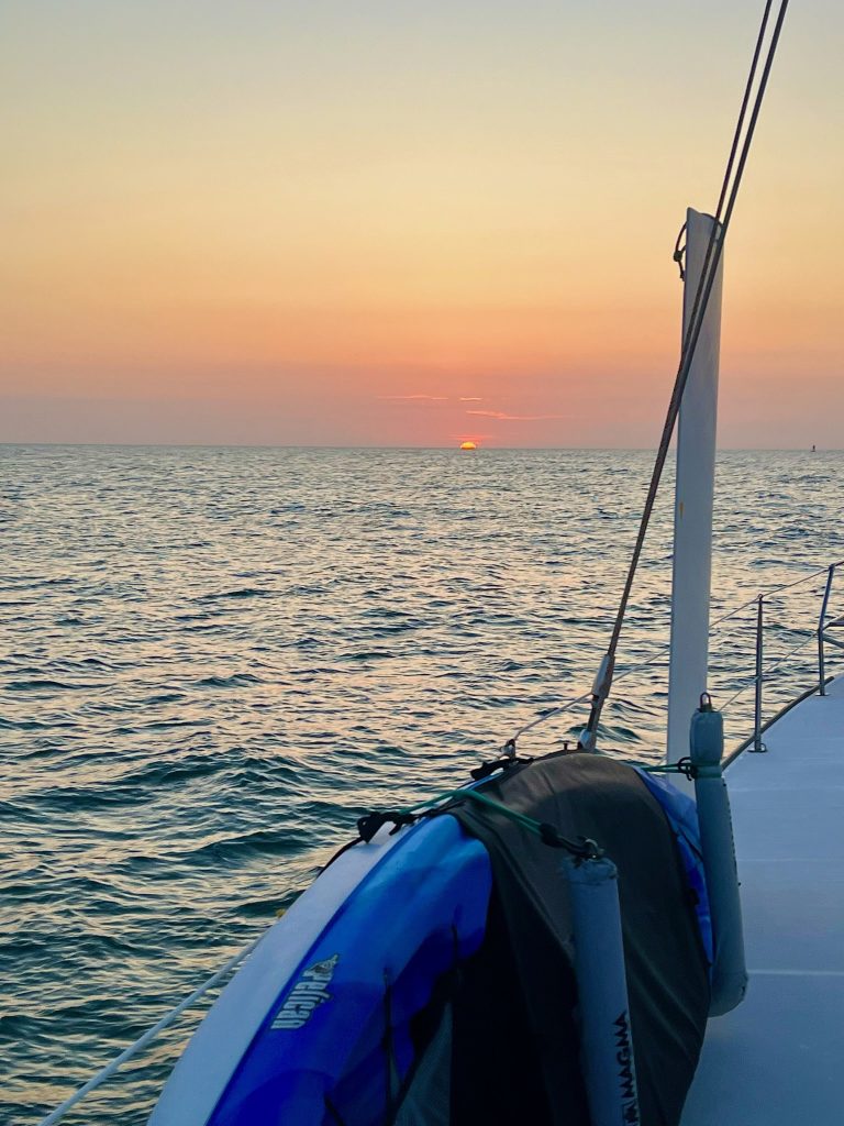 Early Morning departure out of the st augustine channel