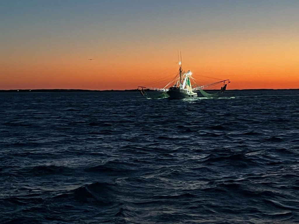 Shimper from Beaufort, racing me out Cape Lookout