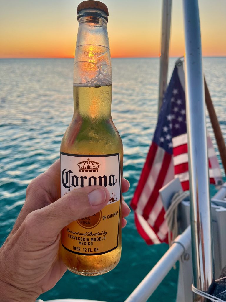 Sunset Beer at Adlers Cay