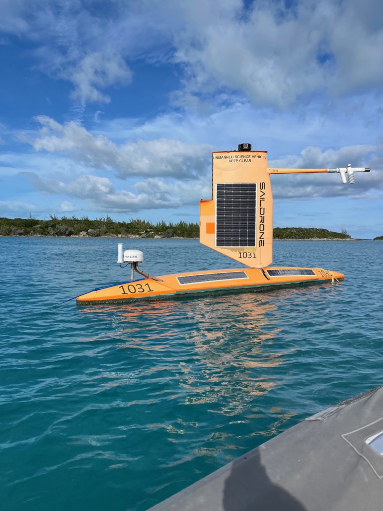 A Sail Drone I found anchored at Crab Cay